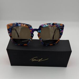 Vibrant Mosaic Square Sunglasses